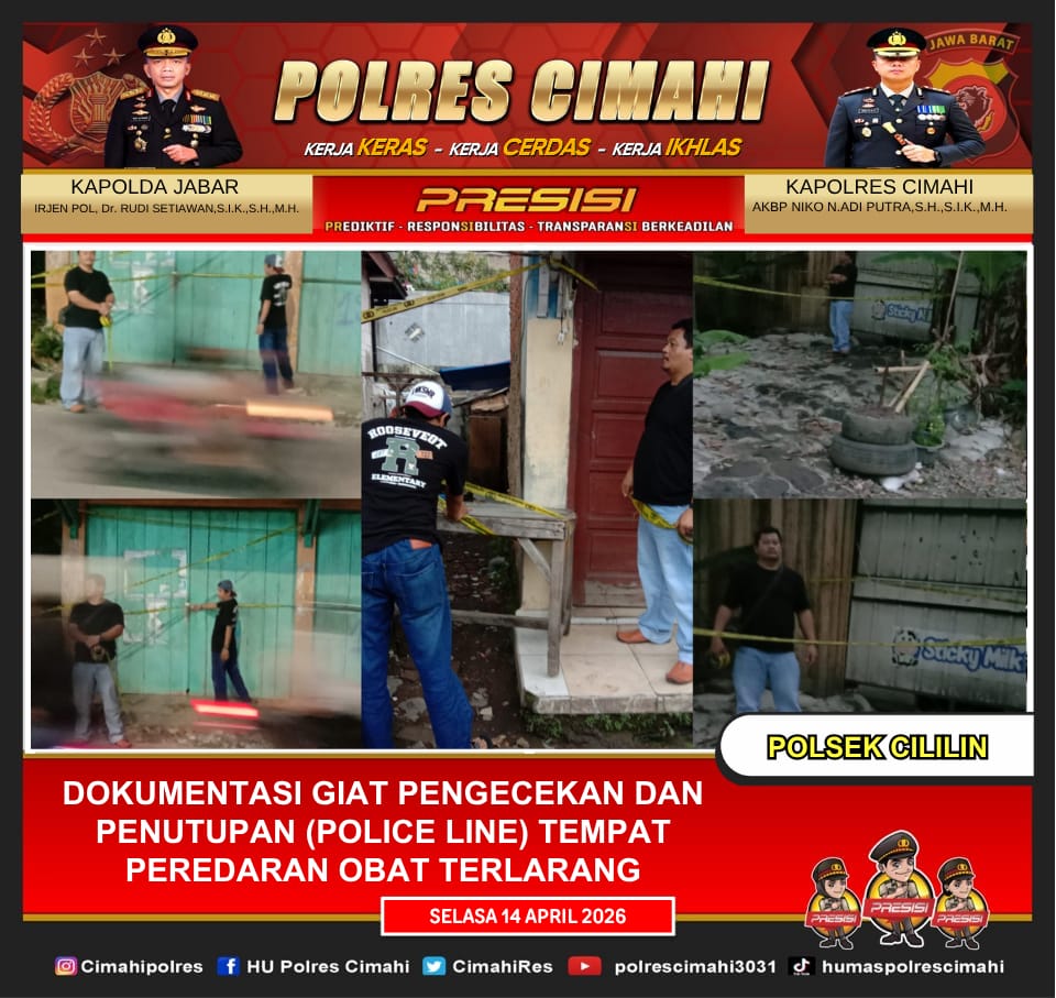 Polsek Cililin Tutup Sejumlah Lokasi Diduga Tempat Peredaran Obat Terlarang di Cililin dan Cihampelas